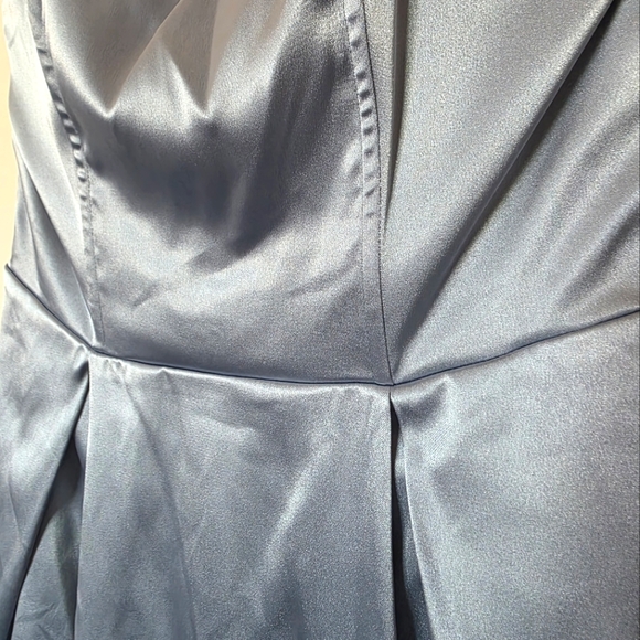 Speechless Satin Lace Up Short Fit & Flare Dress Lightweight Solid Sleeveless‎ 9 - Picture 4 of 7